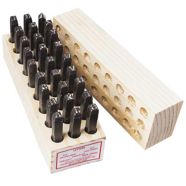 Young Bros Stamp Works Steel Stamps Set, 3-3/8" Shank L, Steel, 9271 - 09271