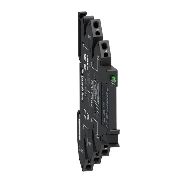 Relevador de interfaz plug-in Schneider Electric, 6 A, 1 contacto normal abierto, con 12V AC/DC Coil Volts, 1 contacto normalmente abierto - RSL1PRJU.