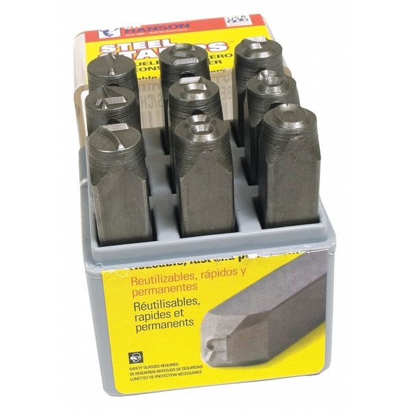 C.H. Hanson Number Stamp Set, Hvy Duty, 3/32" - 21340