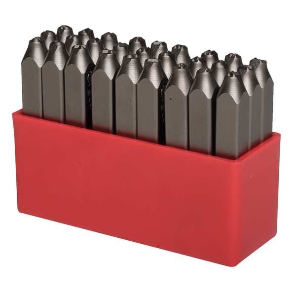 C.H. Hanson Letter Set, 1/2 In. H, Steel, 26000 - 26000