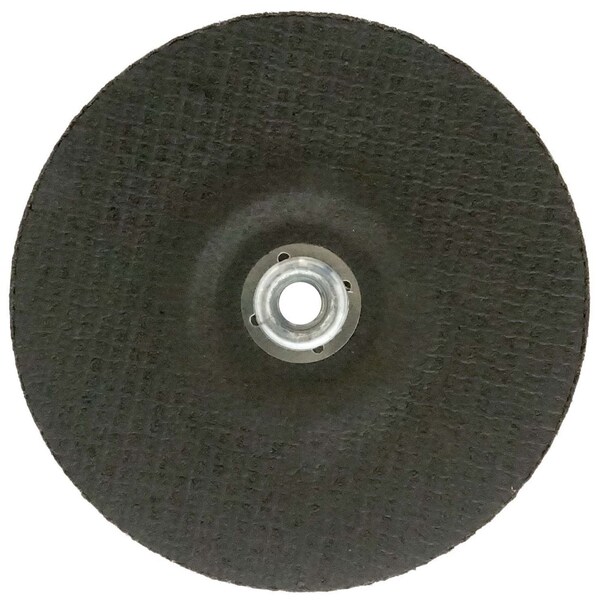 Weiler 9 in Dia, 1/4 in Thick, 5/8 in-11 UNC Arbor Hole Size, Aluminum Oxide, 24 Grit - 57136