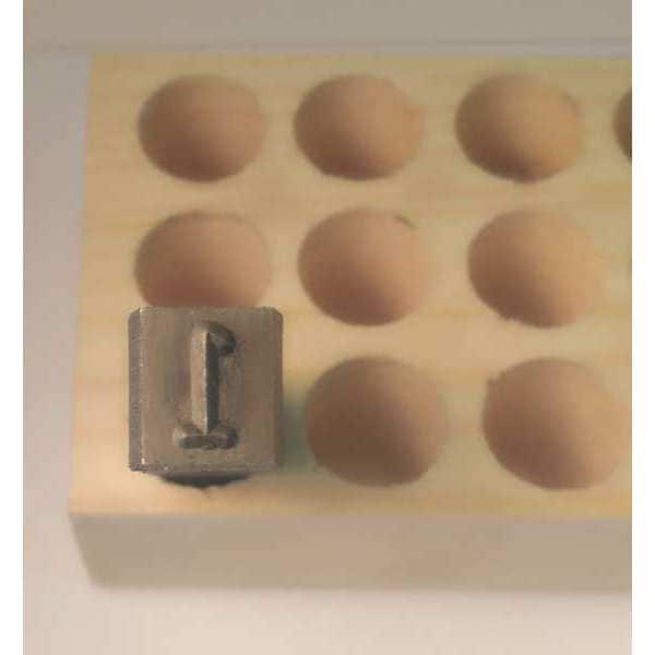 Young Bros Stamp Works Hand Stamp Number 1, 1/4in, Steel, Reversed - YOU-06094-1