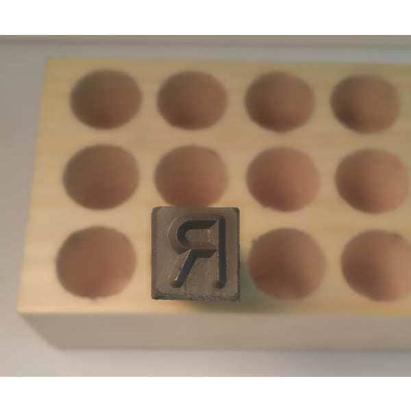 Young Bros Stamp Works Hand Stamp, 2-5/8" Shank L, Steel, 06271 R - 06271 R