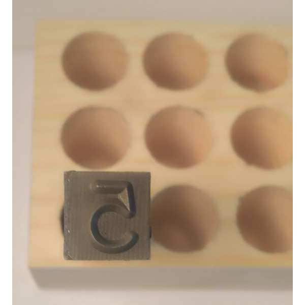 Young Bros Stamp Works Hand Stamp, 2-1/2" Shank L, Steel, 03093 5 - 03093 5