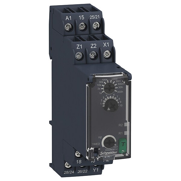 Relé de retardo de tiempo Schneider Electric, 24V AC, 6 pines - RE22R2MWMR