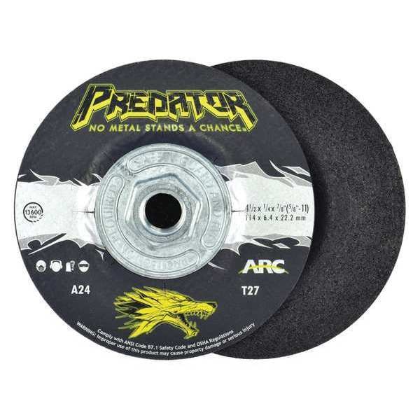Arc Abrasives Dcw 4-1/2 x 1/4 x 5/8-11 24 Type 27 - 845045801