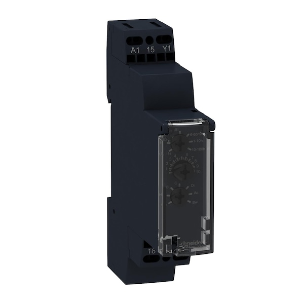 Relé multifunción Schneider Electric, relevadores de tiempo Harmony, 8A, 1NA, 0.1s..10h, retardo de encendido, 12...240V CA CC - RE17RMMW.