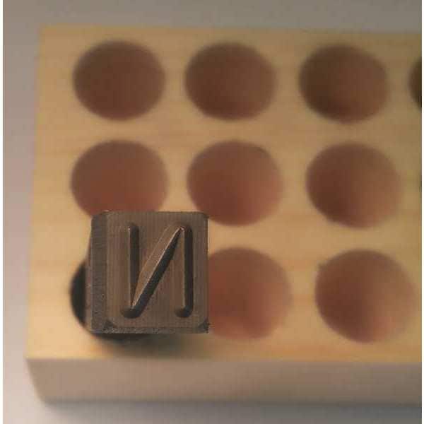 Young Bros Stamp Works Hand Stamp, 3" Shank L, Steel, 06273 N - 06273 N