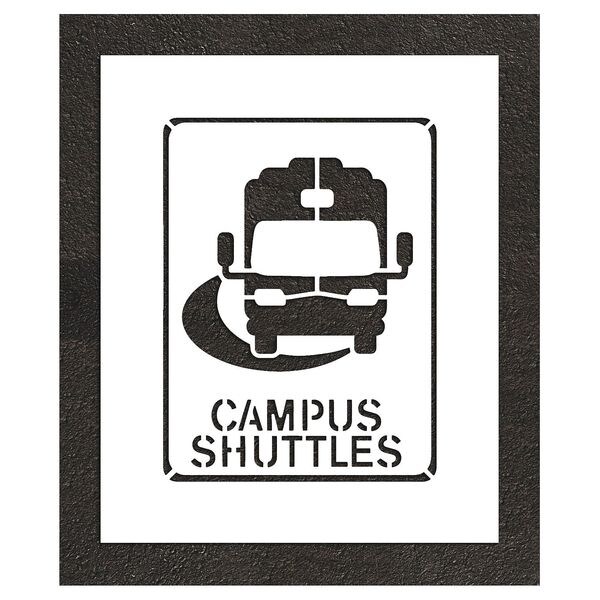Rae Pavement Stencil, 32"H, 26"W, Bus Character - STL-116-52431