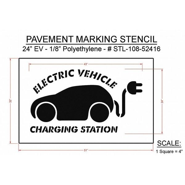 Rae Pavement Stencil, 32"H, 50"W, 0.125" Thick - STL-108-52416