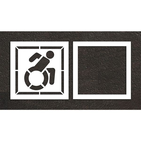 Rae Pavement Stencil, 50"W, 0.125" Thick, 2 pcs - STL-108-34203