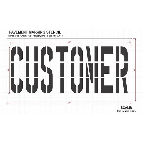 Rae Pavement Stencil, Customer, STL-108-73614 - STL-108-73614