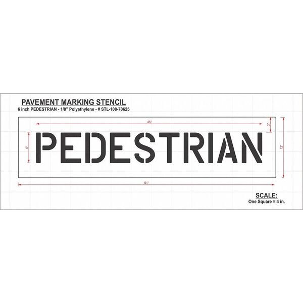 Rae Pavement Stencil, Pedestrian, STL-108-70625 - STL-108-70625