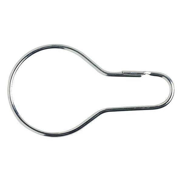 Brady Temporary Valve Tag Fasteners, Zinc, 1 3/8 in W, Silver, 100 PK - 98858