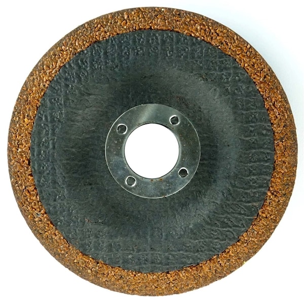 Weiler 4-1/2 in Dia, 1/4 in Thick, 7/8 in Arbor Hole Size, Ceramic, 24 Grit - 58325