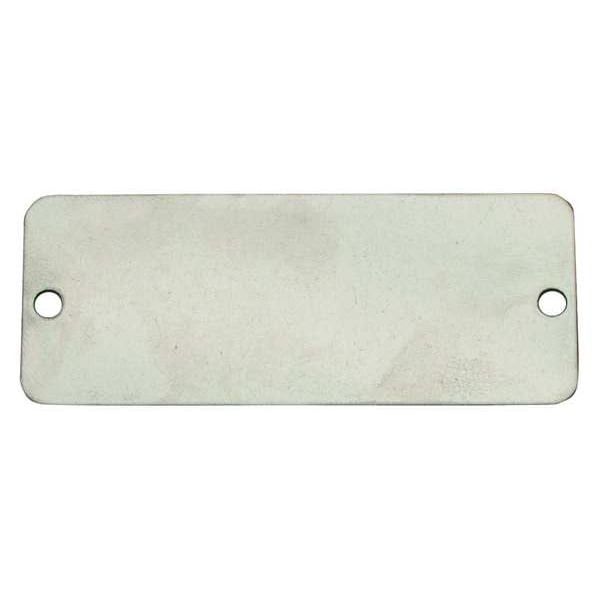 Zoro Select Blank Tag, Aluminum, 1 in H x 3 in W, Silver, Rectangle, 100 PK - 41291