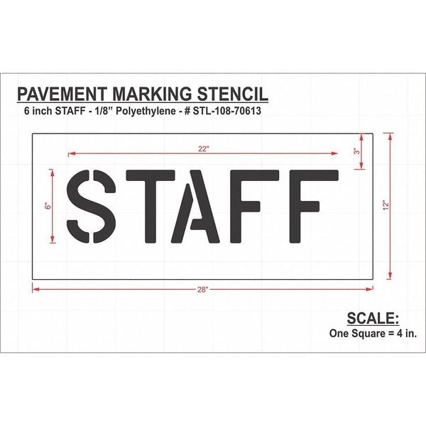 Rae Pavement Stencil, Staff, STL-108-70613 - STL-108-70613