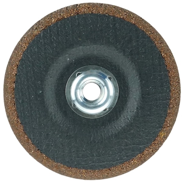 Weiler 5 in Dia, 1/4 in Thick, 5/8 in-11 UNC Arbor Hole Size, Ceramic, 24 Grit - 58328