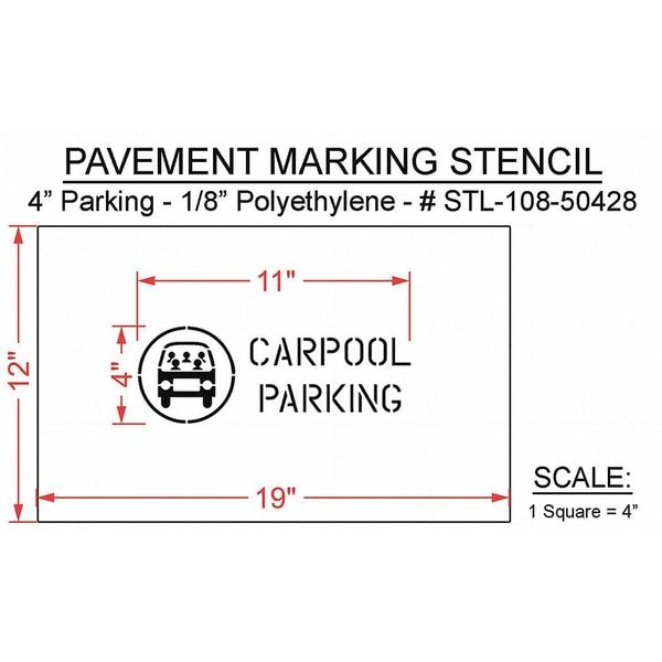 Rae Pavement Stencil, 19"H, 12"W, 0.125" Thick - STL-108-50428
