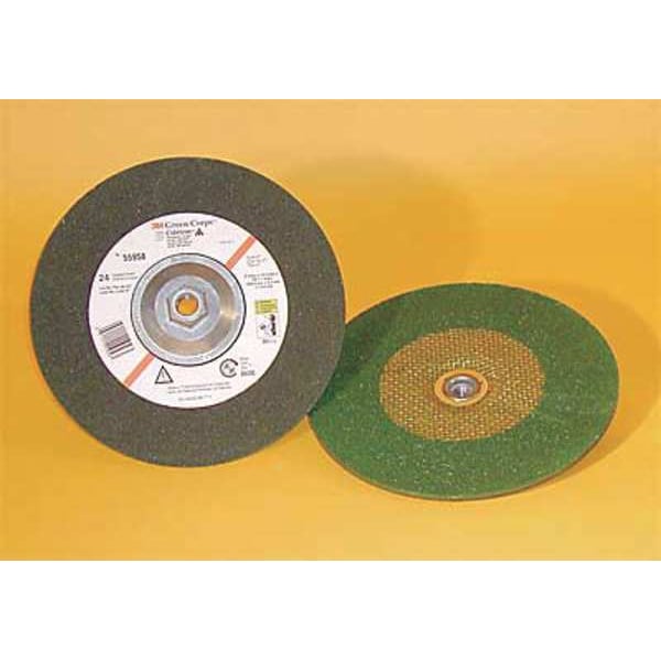 3M Depressed Center Grinding Wheel, Type 27, 4 1/2 in Dia, 0.25 in Thick, 7/8 in Arbor Hole Size - 55991