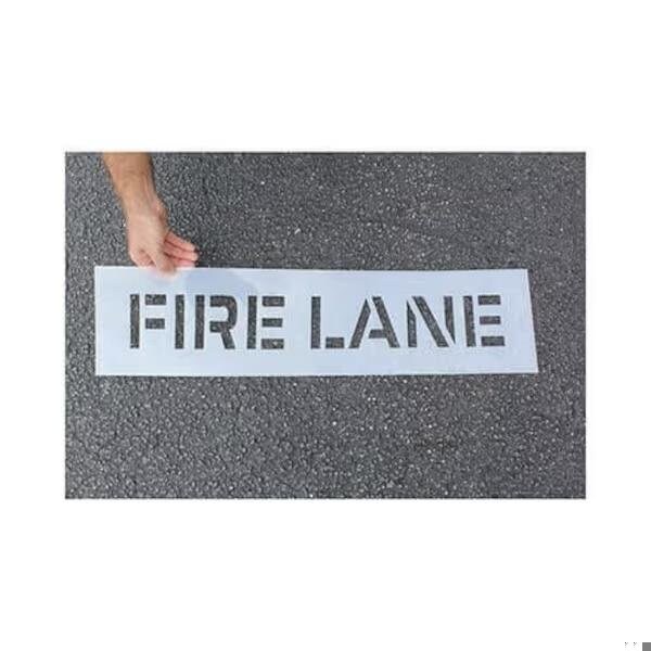 Accuform Message Stencil, FIRE LANE CharacterLegend, 4 in Character Height, 27516 in Character Width, 8 in - FMS242