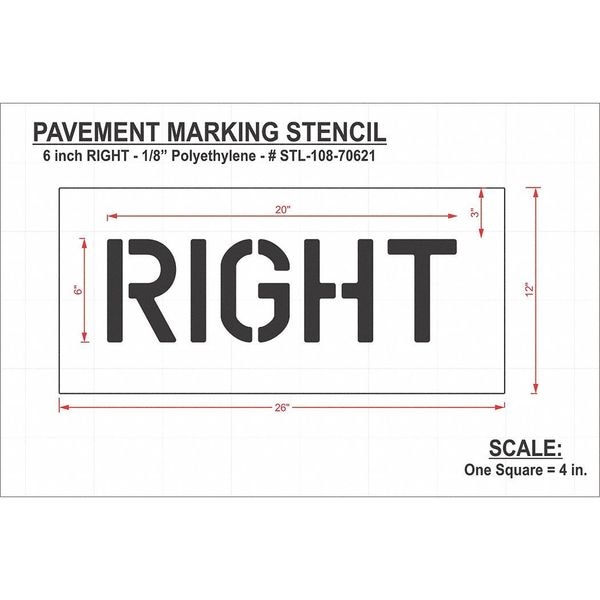 Rae Pavement Stencil, Right, STL-108-70621 - STL-108-70621