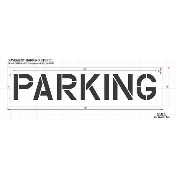 Rae Pavement Stencil, Parking, STL-108-71222 - STL-108-71222
