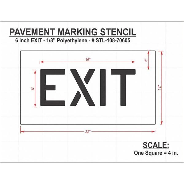 Rae Pavement Stencil, Exit, STL-108-70605 - STL-108-70605