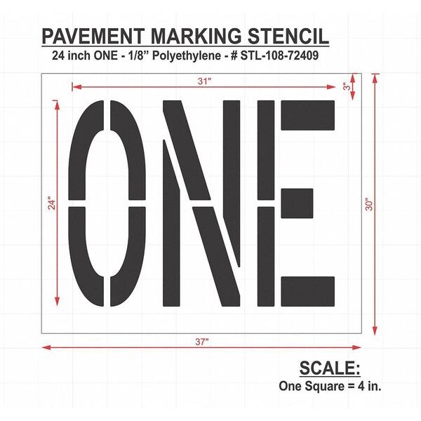 Rae Pavement Stencil, One, STL-108-72409 - STL-108-72409