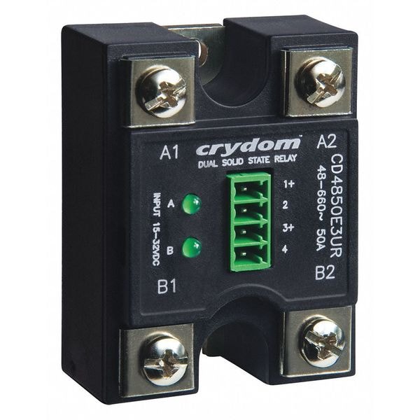 Relevador de estado sólido dual Crydom, 4 a 32VDC, 50A - CD4850W3U