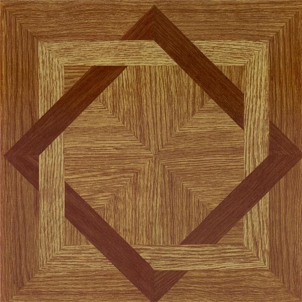 Achim Importing Achim FTVWD22445 12 x 12 in. Tivoli Self Adhesive Vinyl Floor 45 Tile; Wood Diamond - 45 sq. ft. - FTVWD22445