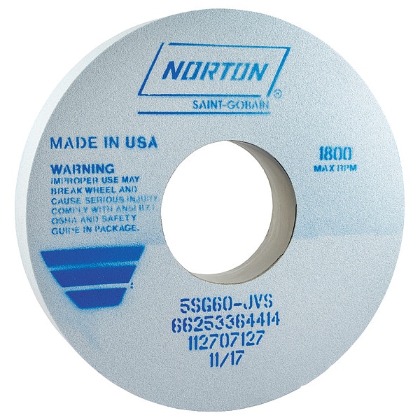 Norton Abrasives Grinding Wheel, T1, 14x2x5, CA, 60G, Med, Blue - 66253364414