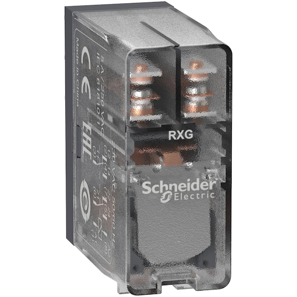 Relé plug-in de interfaz de Schneider Electric, relevadores electromecánicos Harmony, 5A, 2CO, cubierta transparente, 24V AC - RXG25B7.