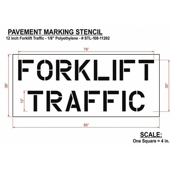 Rae Pavement Stencil, Forklift Traffic, STL-108-11202 - STL-108-11202