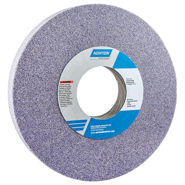 Norton Abrasives Grinding Wheel, T1, 10x1x3, AO, 46G, Med, Prpl - 66253160758