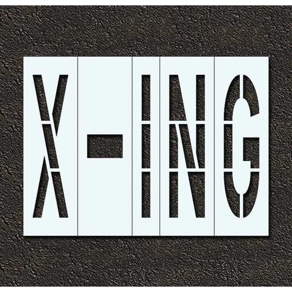 Rae Pavement Stencil, X-ing, 48 in - STL-116-74827