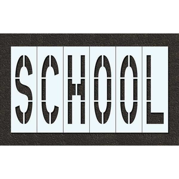 Rae Pavement Stencil, School, 96 in - STL-116-79623