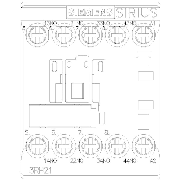 Relevador de Control IEC Siemens, 3NA/1NC, 110VAC, 10A - 3RH21311AF00