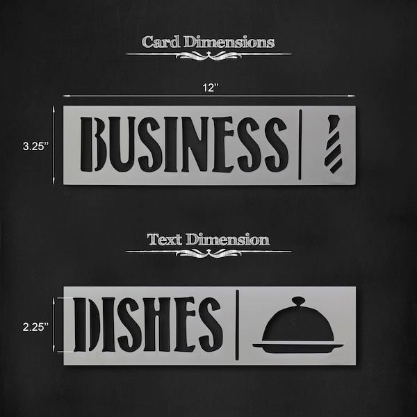 Flash Furniture Restaurant Stencil Set with Title Words & Designs - HGWA-GDIS-CRE8-162315-GG