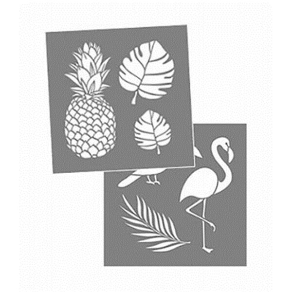 Vertex 8 x 8 in. Tropical Stencil, 3PK - VE1634391