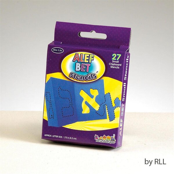 Rite Lite Alef Bet Stencils, Small, 2ft. H, Paper, Color Box - TYAB-1-S