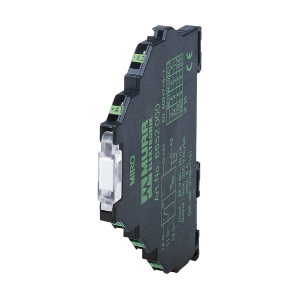 Murr Elektronik MIRO 6.2 24VDC-1U RELÉ DE SALIDA, EN: 24 VDC - SALIDA: 250 VCA/VCC 6 A, 1 C/O - 6652000