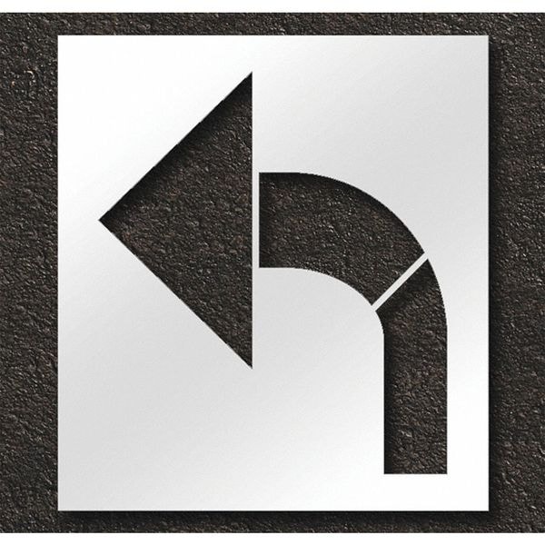 Rae Pavement Stencil, Bike Lane Curved Arrow, STL-108-5115 - STL-108-5115
