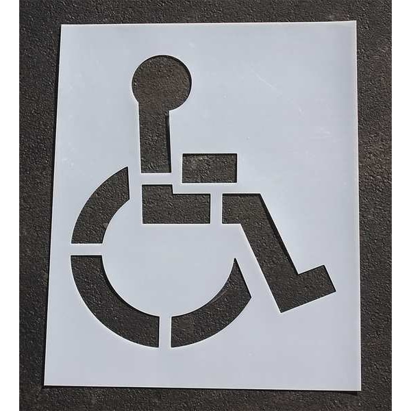 Rae Pavement Stencil, 48 in, Handicap, 1/8, STL-108-3048 - STL-108-3048