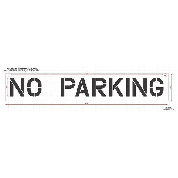 Rae Pavement Stencil, No Parking, STL-108-71232 - STL-108-71232