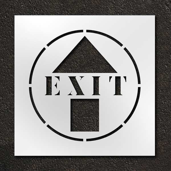 Rae Stencil, Exit With Arrow, 24 in - STL-116-12405