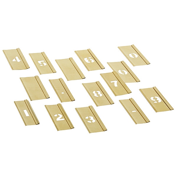 Reese Interlocking Stencils Stencil, Numbers, Brass, 1/2in.W x 1/2in.H - 10006