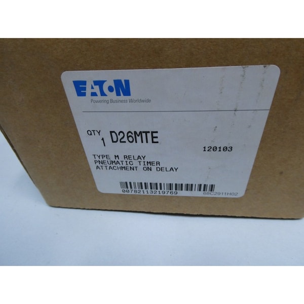 MEDIDOR DE TIEMPO NEUMÁTICO PARA RELÉ DE TIPO M DE EATON CUTLER-HAMMER, 0.1-180 SEGUNDOS, PIEZAS DE RELÉ Y ACCESORIOS - D26MTE