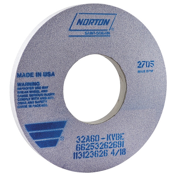 Norton Abrasives Grinding Wheel, T1, 12x1x5, AO, 60G, Med, Prpl - 66253262691