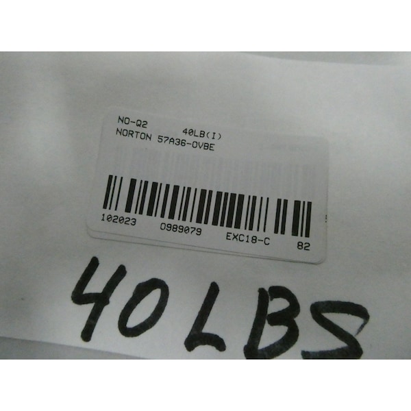 Norton Co 1800RPM 1-1/4IN 14IN 3IN GRINDING WHEEL - 57A36-OVBE 66253362609